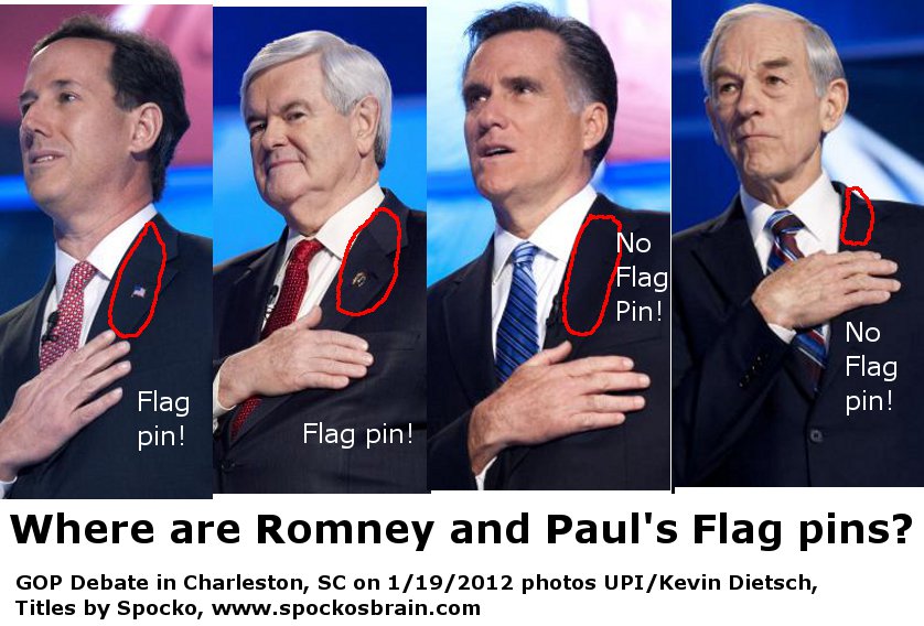 Why Did Mitt Lose To Newt No Flag Pin Spocko S Brain